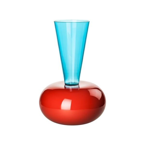 VENINI Vaso Puzzle (Ettore Sottsass) Corallo/Azzurro Ed.Limitata 27 CM – H 40 CM 787.20