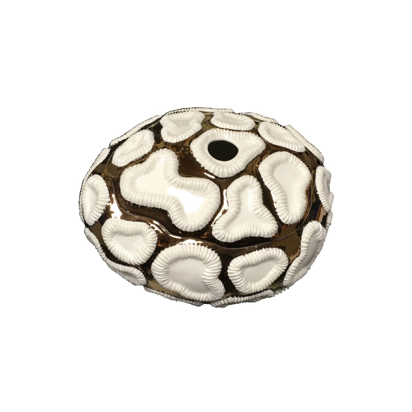 FOS Vaso Fossilia In Ceramica E Oro Rosa  FCS-12