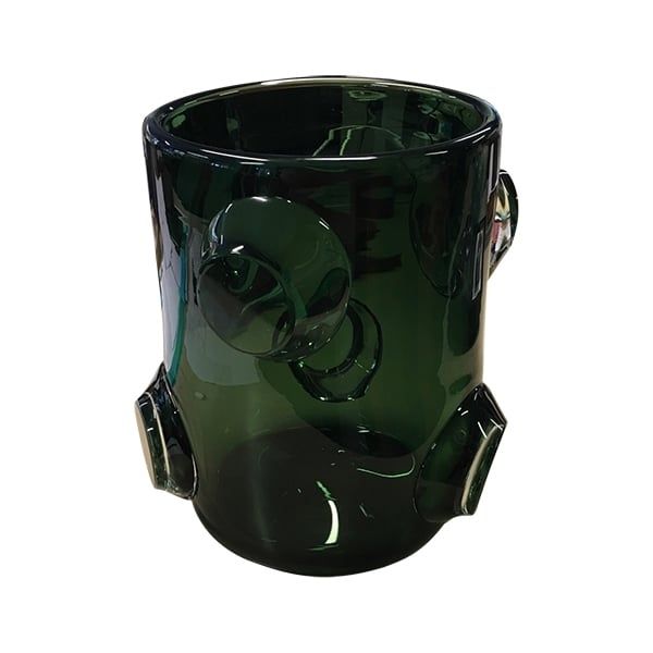 IVAN BAJ Vaso Bois De Verre By Marcello Panza In Vetro di Murano Verde 18 CM - H 47 CM XAFPABVB