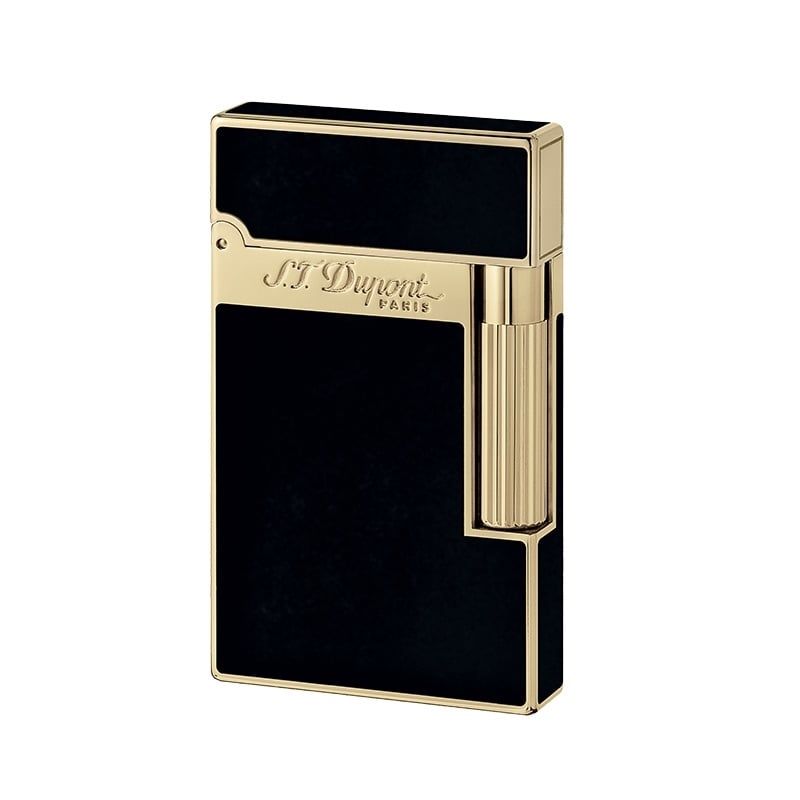 S. T. DUPONT Accendino Lacca Nera e Oro Giallo  016884