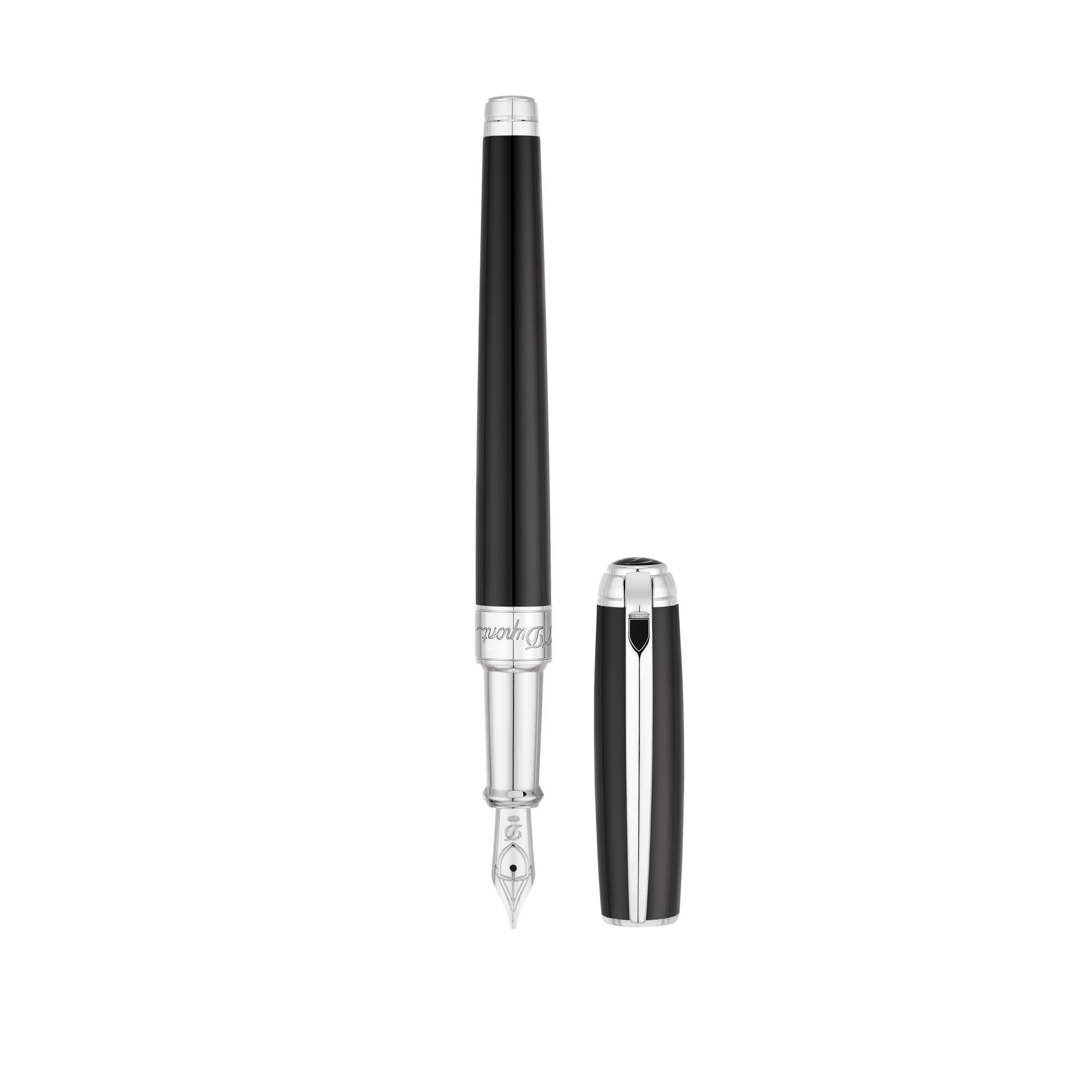 S. T. Dupont Stilografica Media Lacca Line D Nera / Palladio  410100M