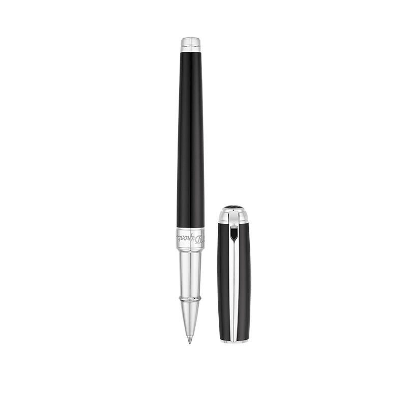 S. T. DUPONT Penna Roller Media Line D Lacca Nera / Palladio  412100M