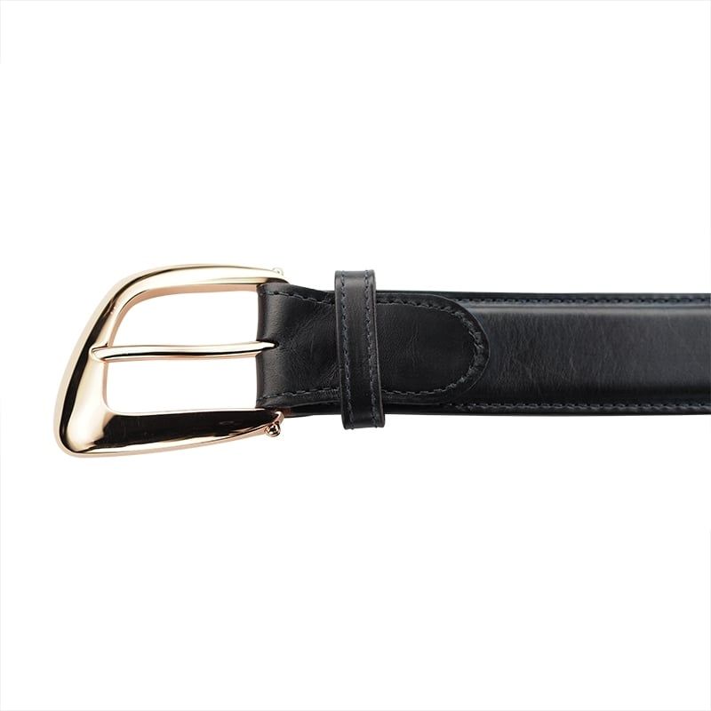 ASTRUA Creazioni Cintura In Pelle Di Vitello Night Shade Fibbia Oro Rosa  CF1VI29+FB5OT50