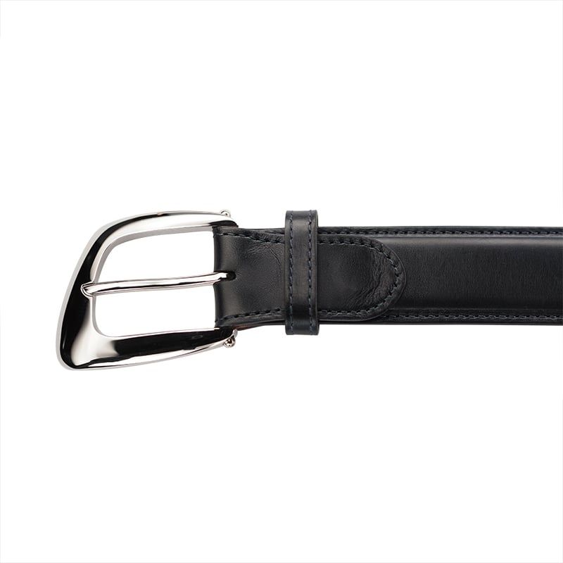 ASTRUA Creazioni Cintura In Pelle Di Vitello Night Shade Fibbia Platino  CF1VI29+FB5OT53
