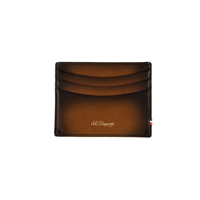 S. T. DUPONT Portacarte Pelle Marrone  190402