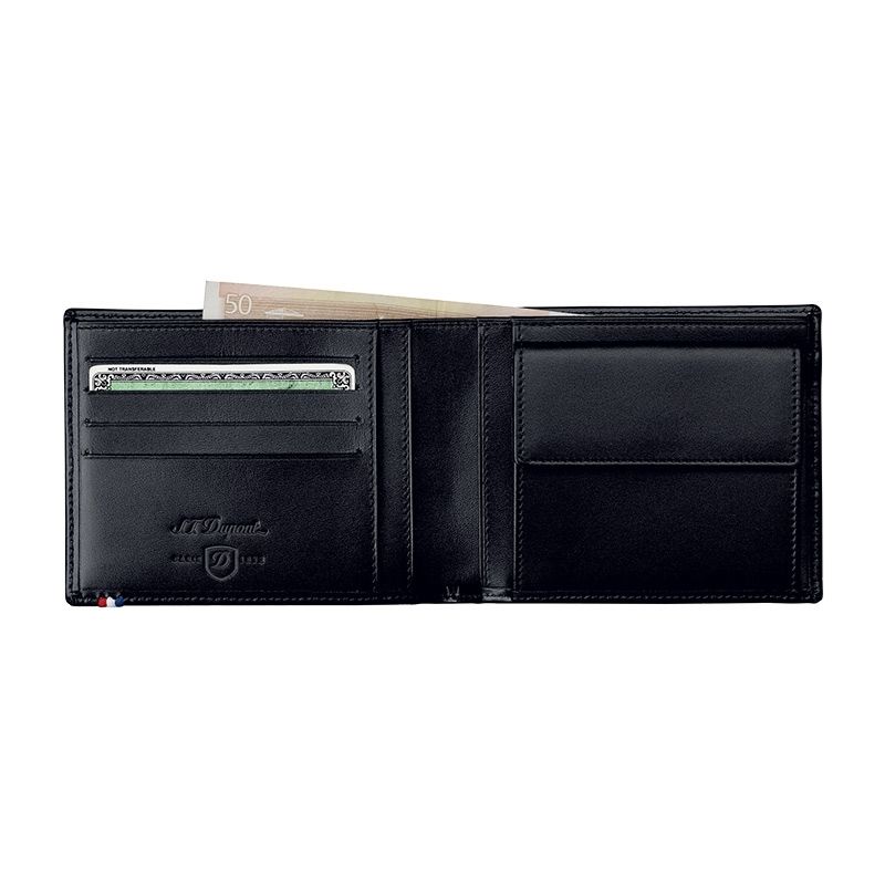 S. T. DUPONT Portafoglio Orizzontale Line D Pelle Nera  180007