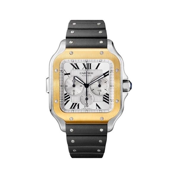 CARTIER Santos De Cartier Cronografo Modello Extra-Large, Oro e Acciaio 43,3 MM W2SA0008