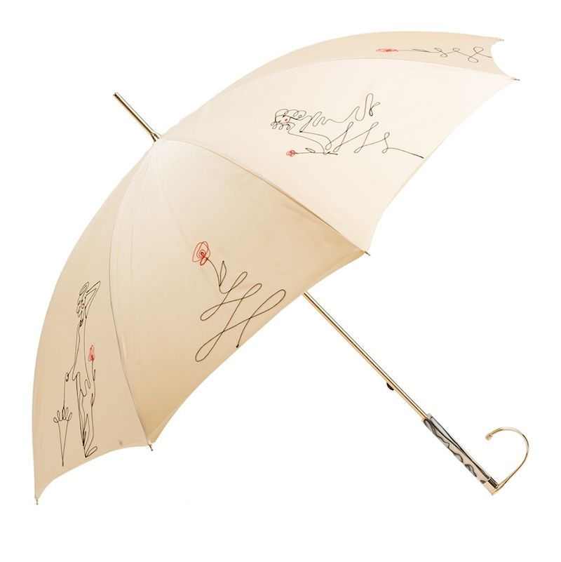 PASOTTI Ombrello Da Donna Lux Avorio Con Donne Stilizzate  222*300*T8
