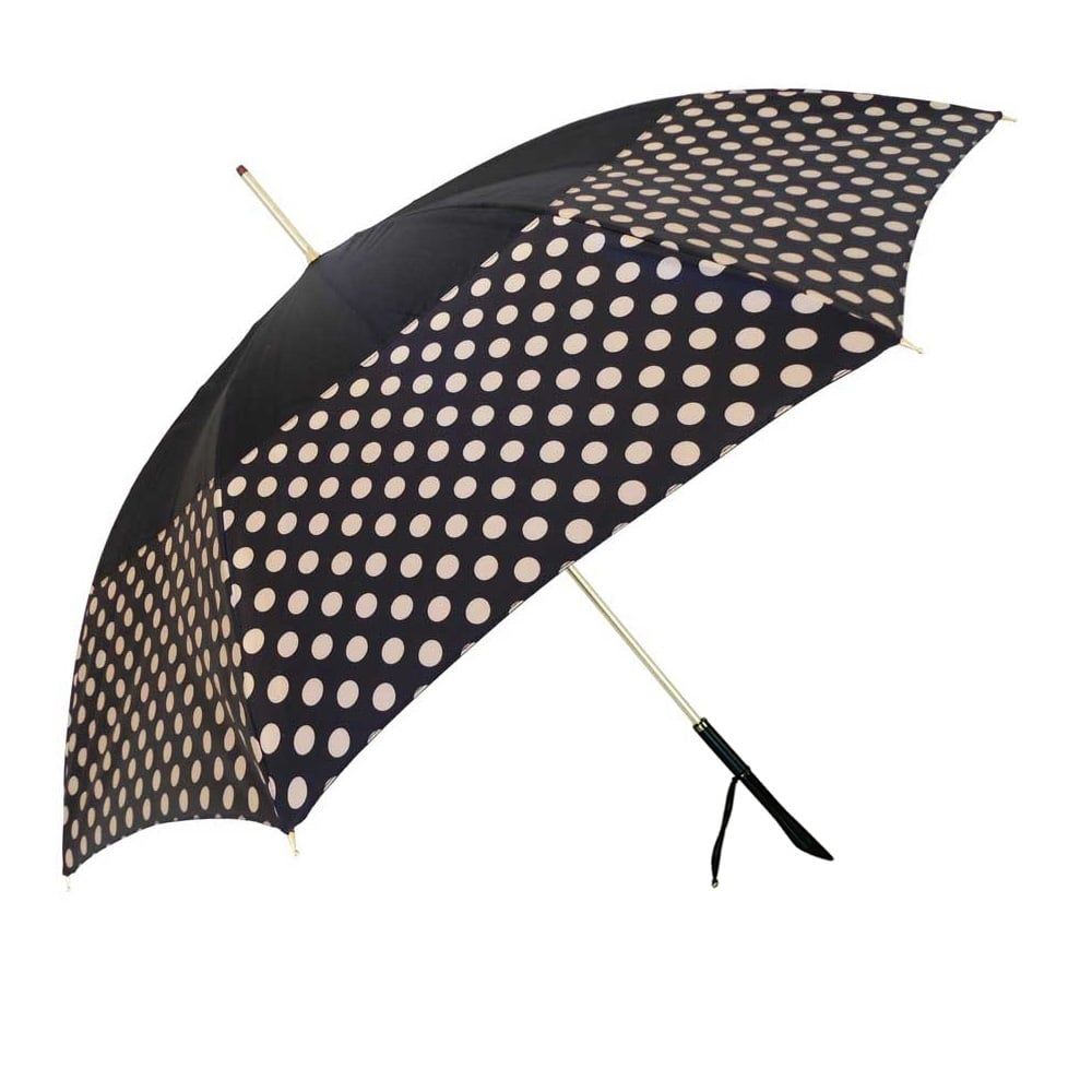 PASOTTI Ombrello Da Uomo Lux Nero Fascia Pois Oro  337*34*55874164*H16
