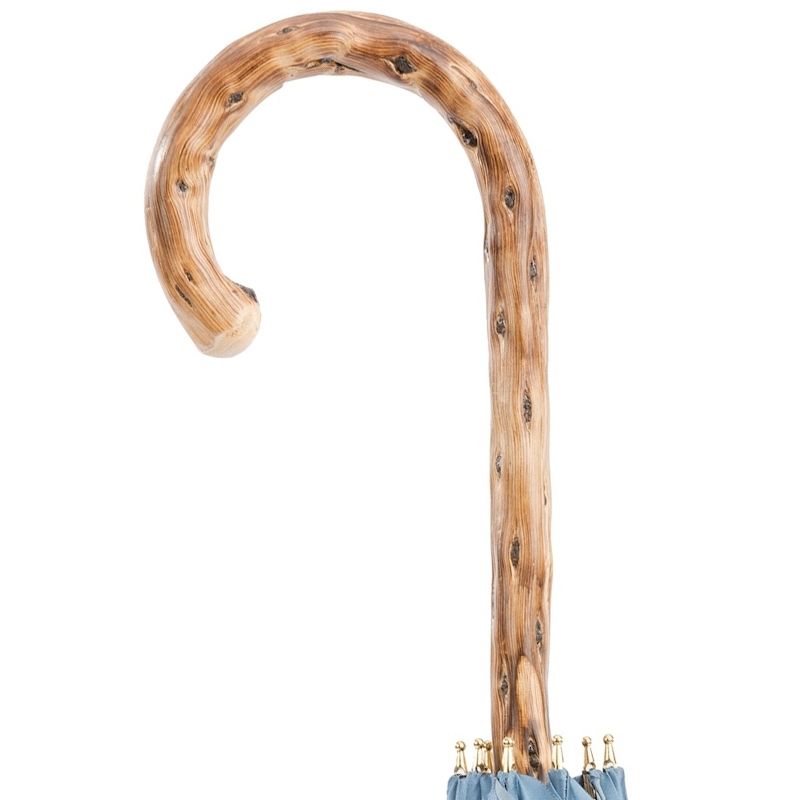 PASOTTI Ombrello Da Donna Flower Sfumato Blu Chiaro Interno Natura Marrone  397*21284-17*58637-17*6
