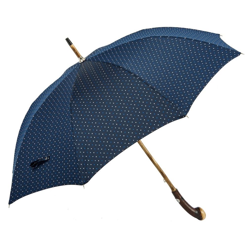 PASOTTI Ombrello Da Uomo Su Misura Blu Pois Azzurri  142*81738103**2