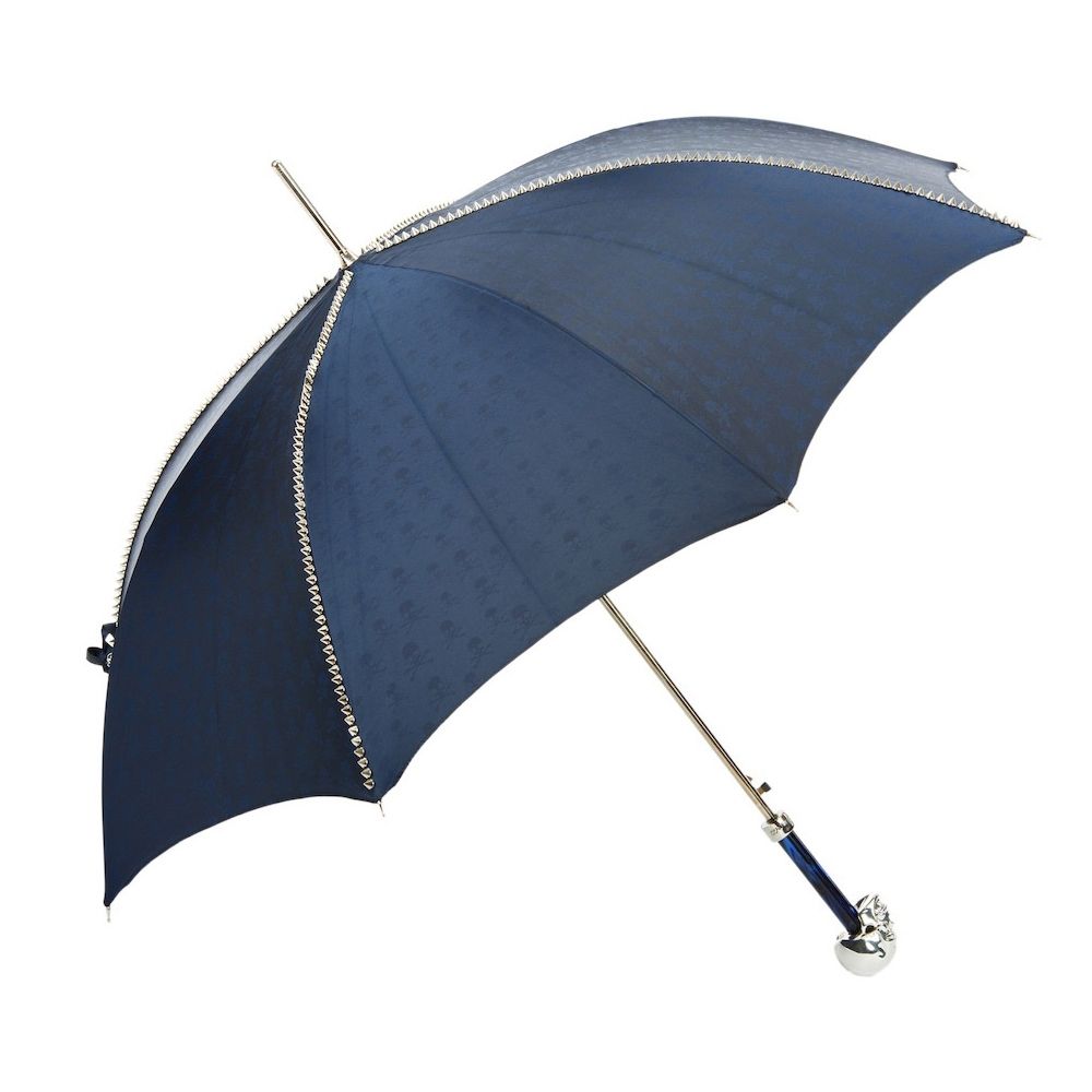 Pasotti Ombrello Da Uomo Lux Blu Scuro Borchie A Teschio  416NT*PBT**W33