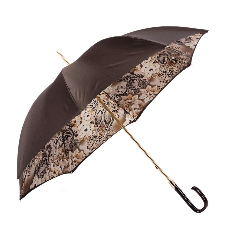 PASOTTI Ombrello Da Donna Flower Marrone Interno Flora Marrone  189*30*58303-16F38