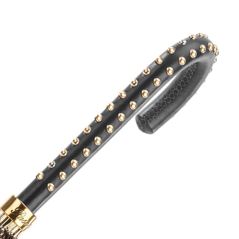 PASOTTI Ombrello Da Donna W Animal Nero Interno Zebrato Marrone/Nero  189N*34*21028-11*H19