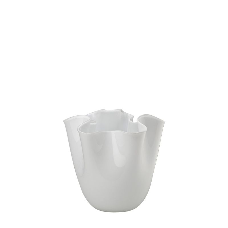 VENINI Vaso Fazzoletto Lattimo 13,5 CM – H 13,5 CM 700.04