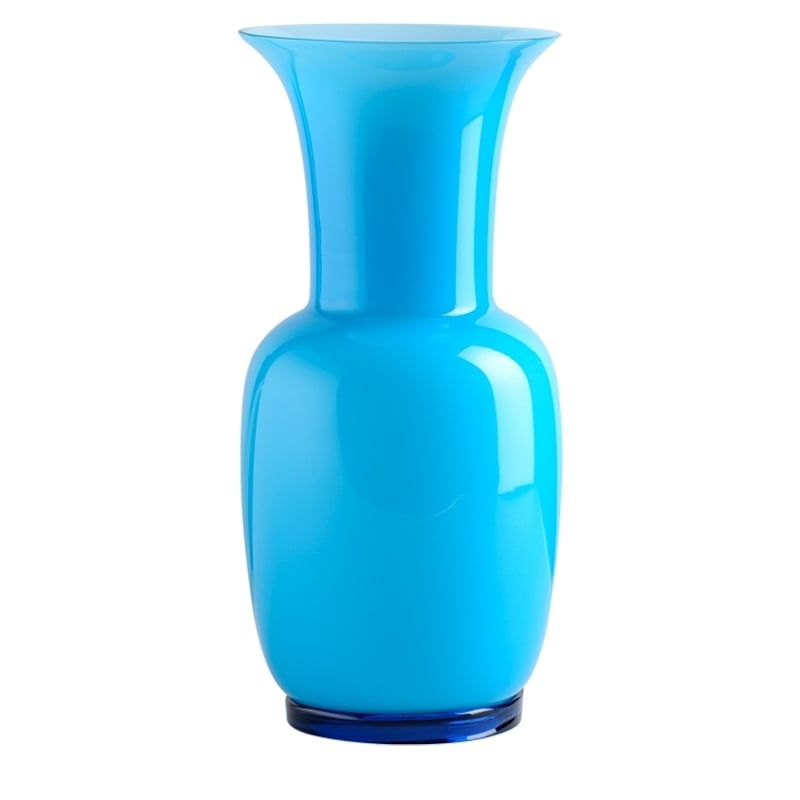 VENINI Vaso Opalino Acquamare 20 CM – H 42 CM 706.24