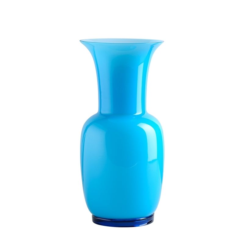 VENINI Vaso Opalino Acquamare 17 CM – H 36 CM 706.22