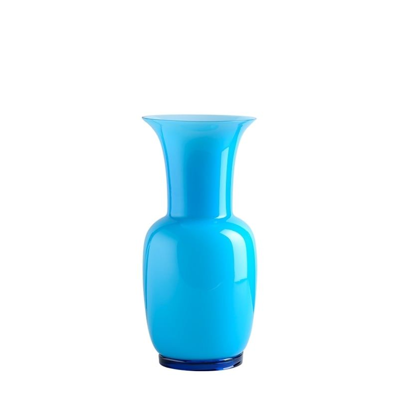 VENINI Vaso Opalino Acquamare 14 CM – H 30 CM 706.38