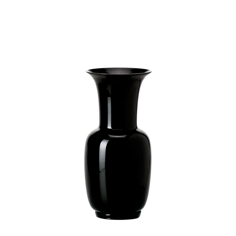 VENINI Vaso Opalino Nero 14 CM - H 30 CM 706.38