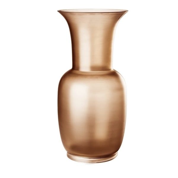 VENINI Vaso Opalino Satin Tè/Cristallo 20 CM - H 42 CM 706.24
