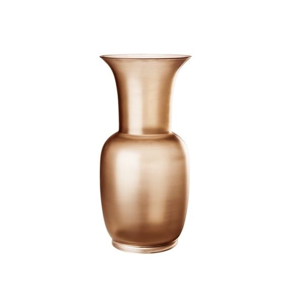 VENINI Vaso Opalino Satin Tè/Cristallo 14 CM - H 30 CM 706.38