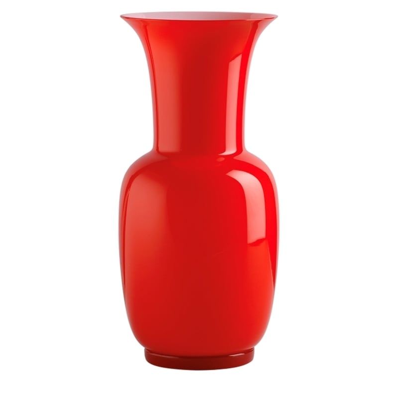VENINI Vaso Opalino Rosso 20 CM – H 42 CM 706.24