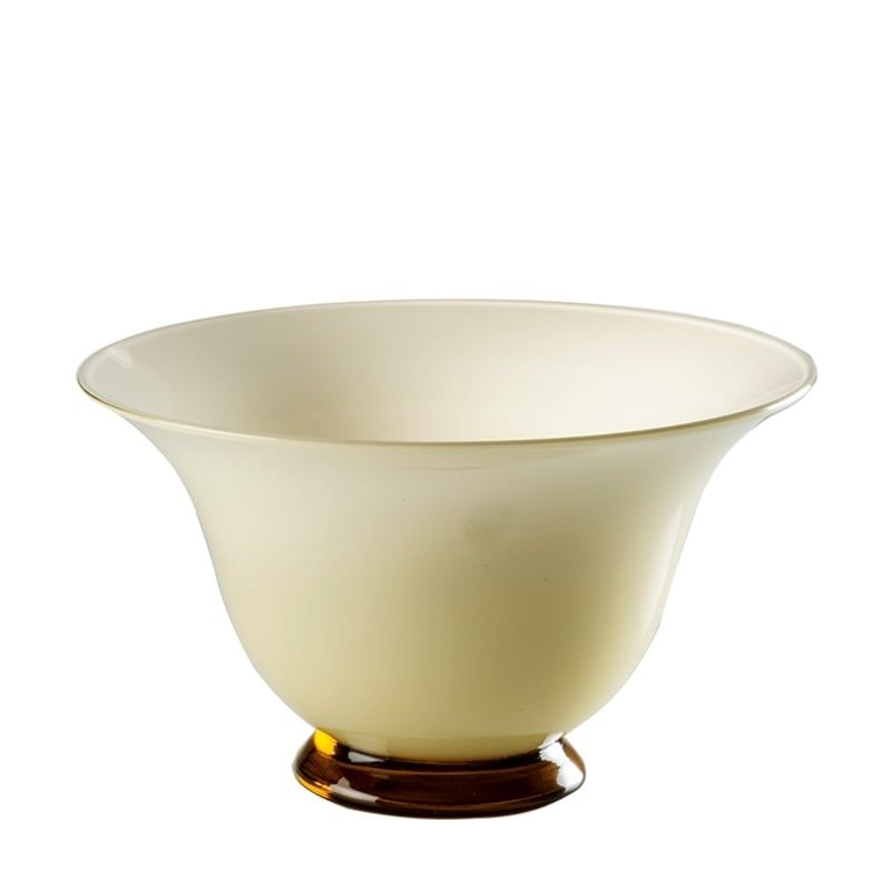 VENINI Vaso Anni Trenta Paglierino 25 CM - H 17.5 CM 500.08