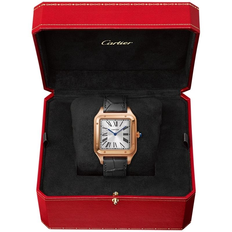 CARTIER Santos-Dumont Modello XL, Oro Rosa, Pelle 46.6 x 33.9 MM WGSA0032