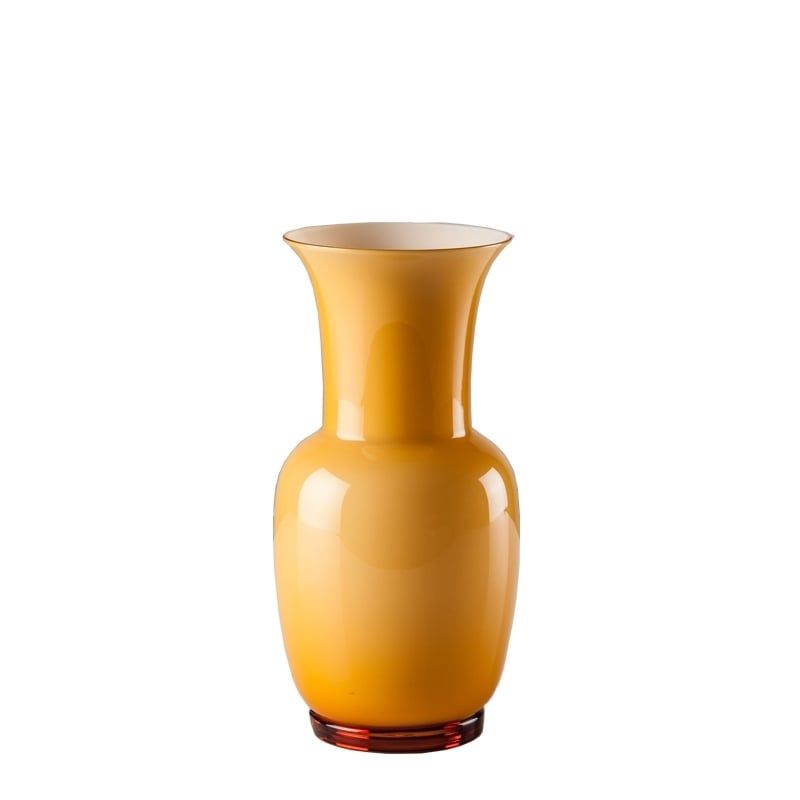 VENINI Vaso Opalino Ambra/Lattimo  14 CM - H 30 CM 706.38