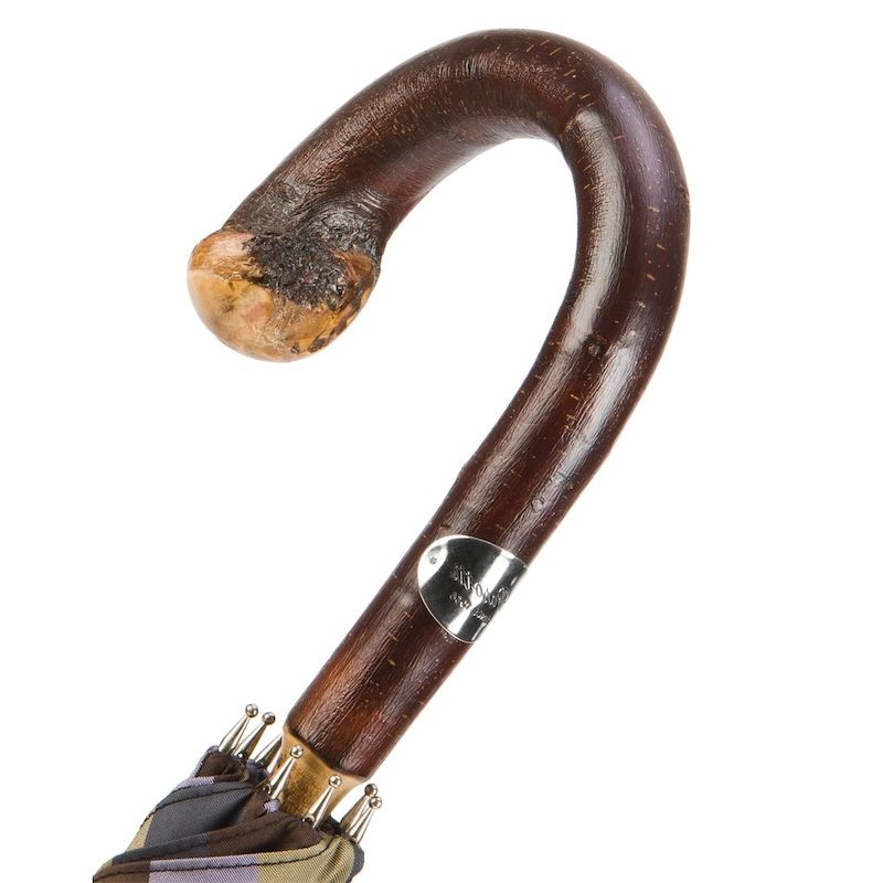 Pasotti Ombrello Da Uomo Su Misura Righe Verdi/Marroni/Viola  142*6496/12**2