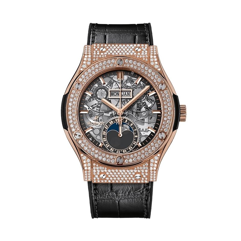 HUBLOT Classic Fusion Aerofusion Moonphase King Gold Pavé 42 MM 547.OX.0180.LR.1704