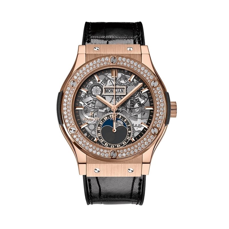 HUBLOT Classic Fusion Aerofusion Moonphase King Gold Diamonds 42 MM 547.OX.0180.LR.1104
