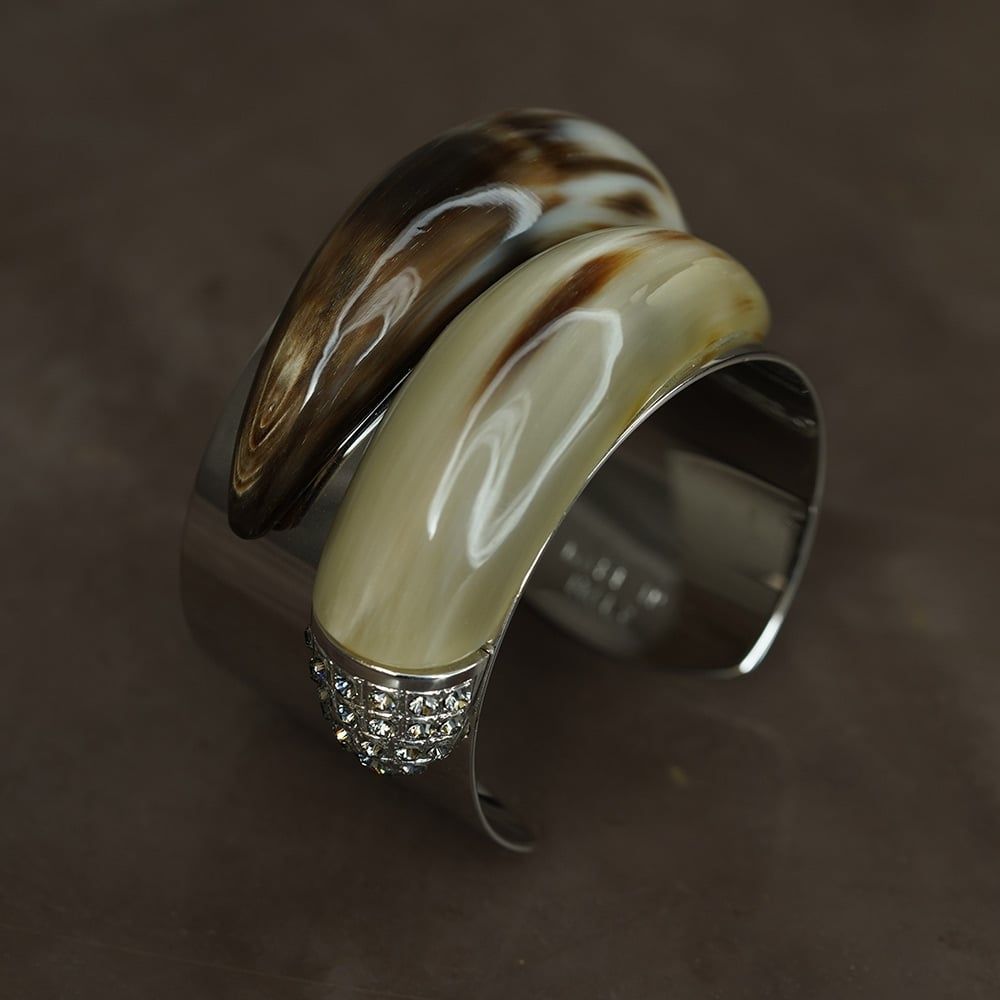 ARCAHORN Bracciale In Corno Chiaro \ Swarovski Crystal  2001C