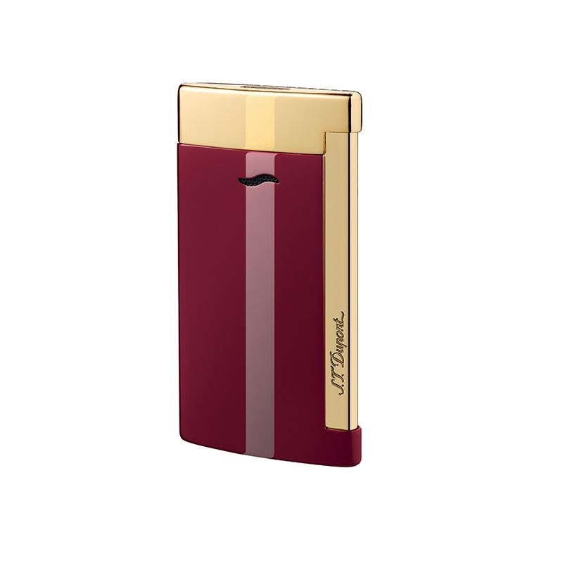 S. T. DUPONT Accendino Slim 7 Rosso e Dorato  027707