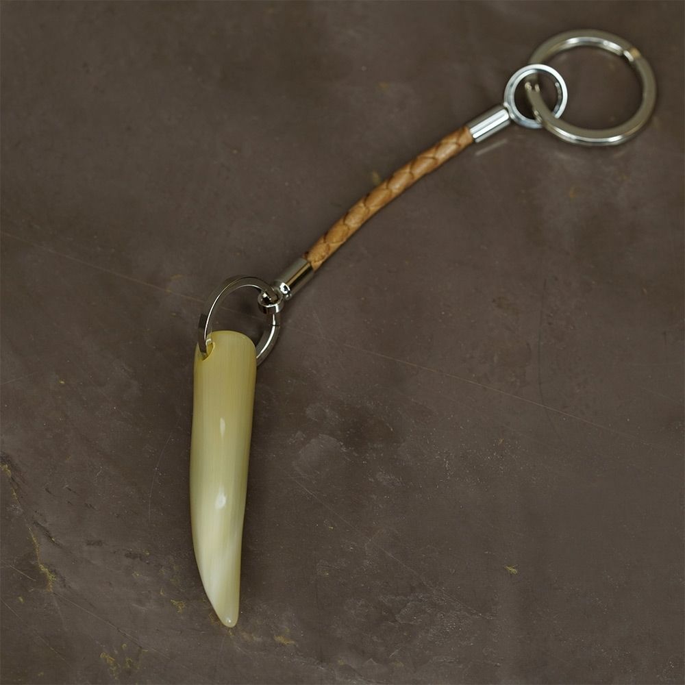 ARCAHORN Portachiavi Corno Portafortuna In Corno Chiaro  2274C