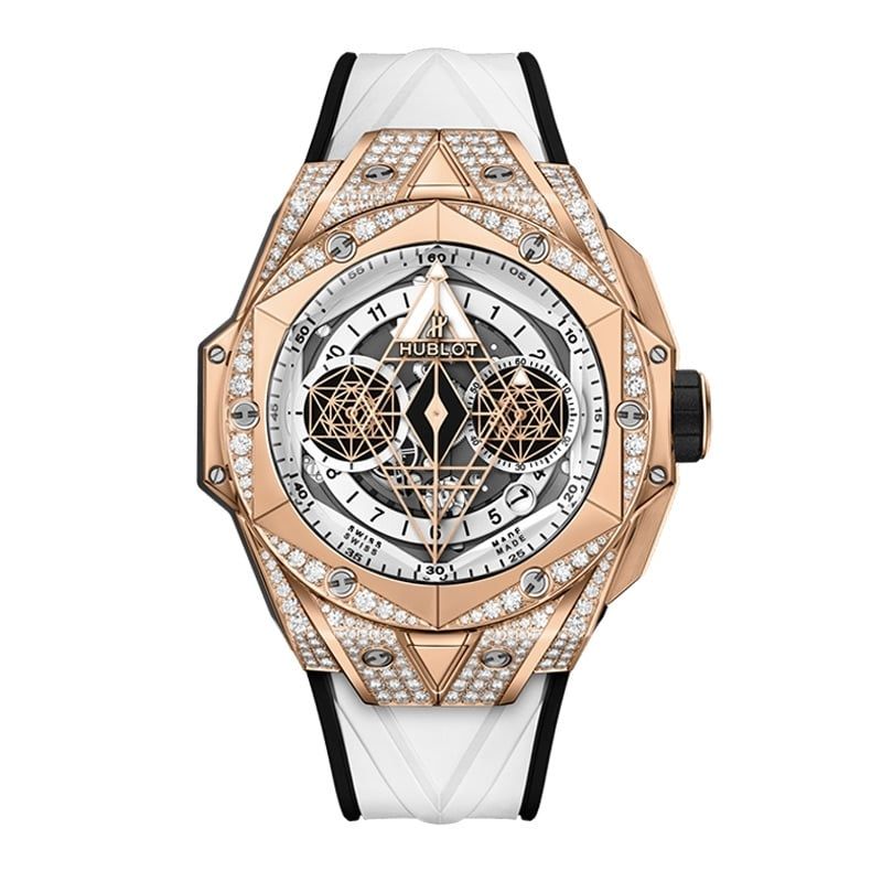 HUBLOT Big Bang Sang Bleu Ii King Gold White Pavé 45 MM 418.OX.2001.RX.1604.MXM20