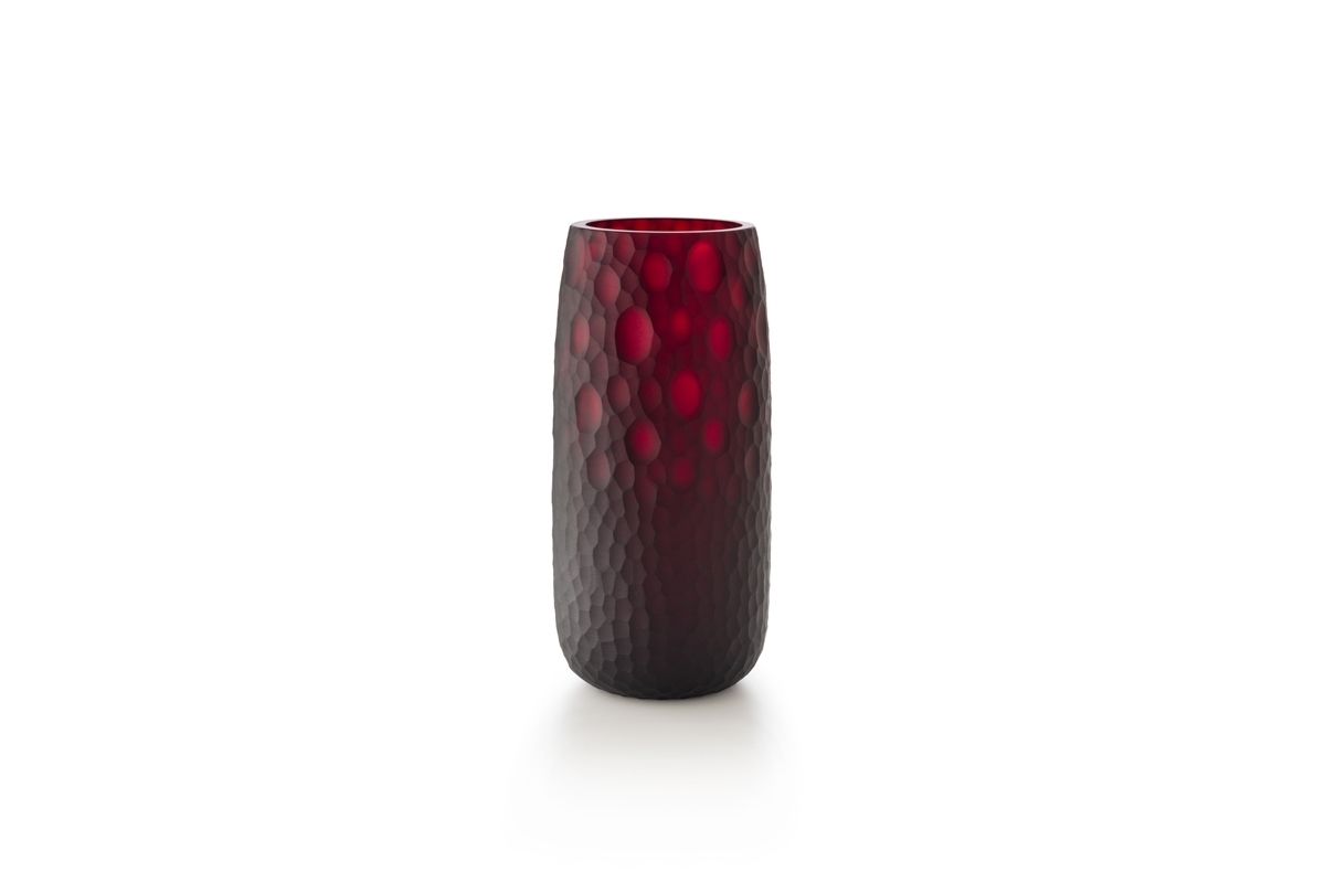 SALVIATI Vaso Battuti Rosso Medium H 32 CM / Ø 15 CM D6056