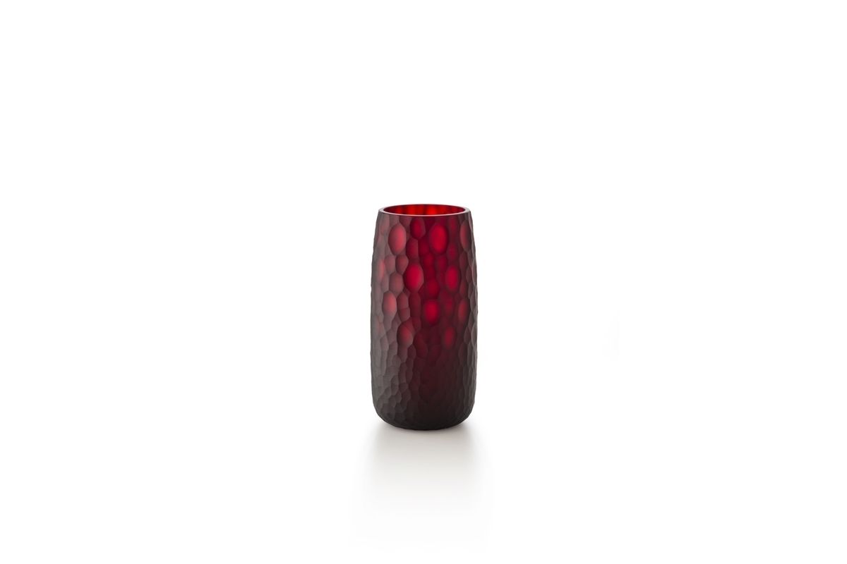 SALVIATI Vaso Battuti Rosso Small H 23 CM / Ø 12 CM D6063