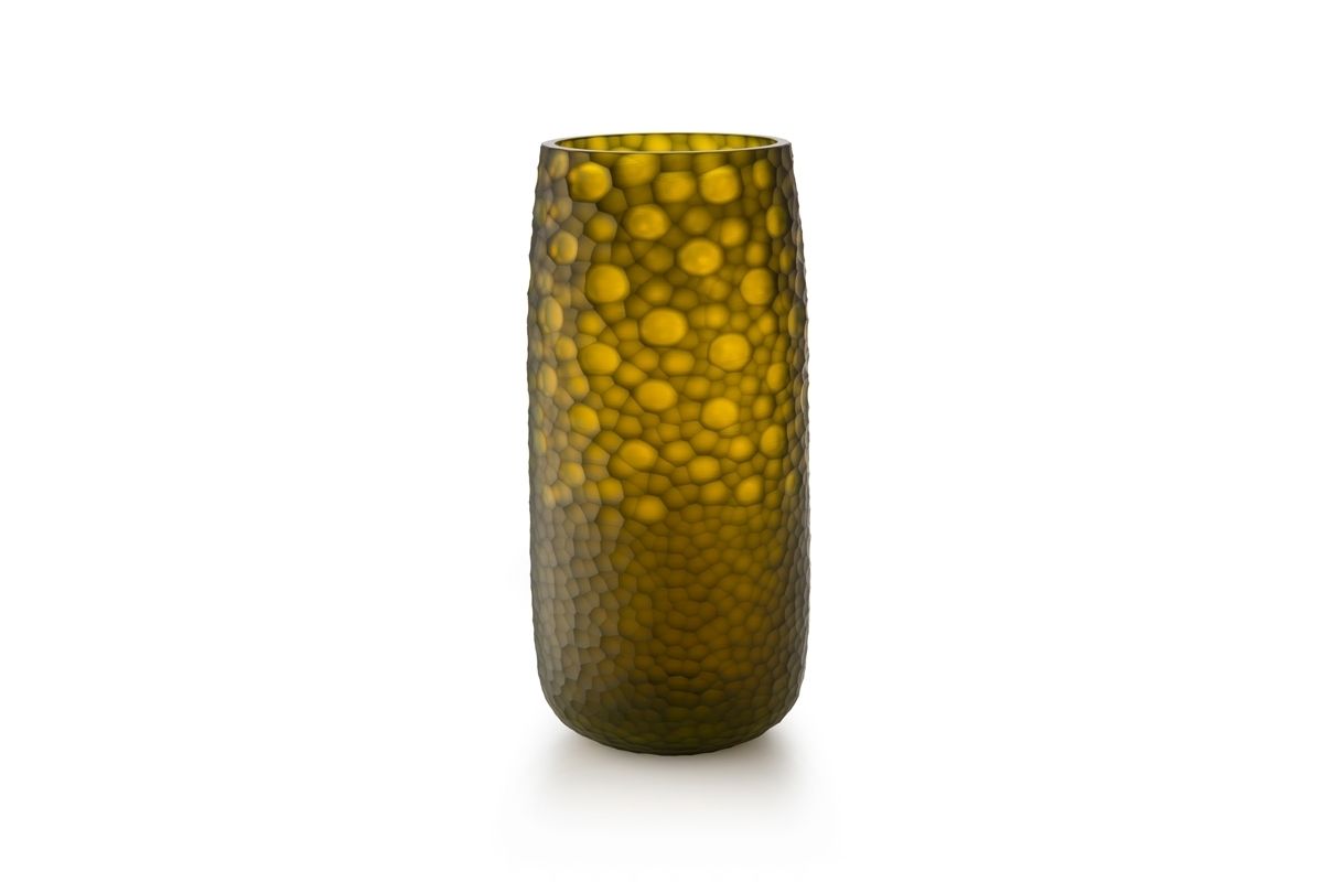 SALVIATI Vaso Battuti Giallo Large H 42 CM / Ø 20 CM D6051