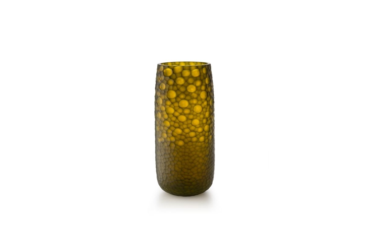 SALVIATI Vaso Battuti Giallo Medium H 32 CM / Ø 15 CM D6058