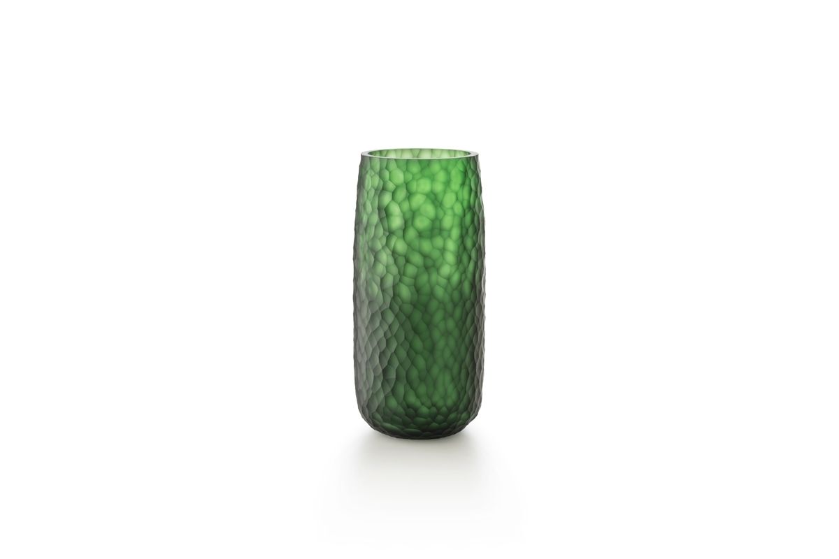 SALVIATI Vaso Battuti Verde Medium H 32 CM / Ø 15 CM D6059