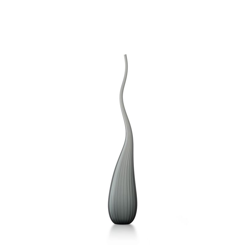 SALVIATI Vaso Aria Grigio Acciaio Satinato Medium H 63 CM / Ø 12 CM 3758