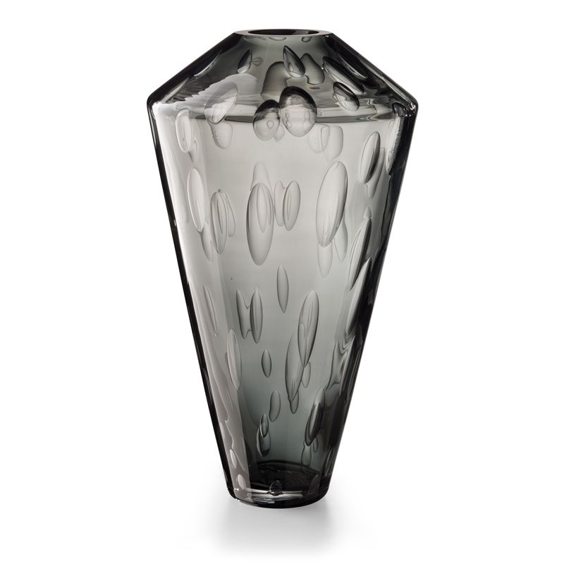 SALVIATI Vaso Millebolle Grigio Acciaio Tall H 43 CM / Ø 23 CM 01243