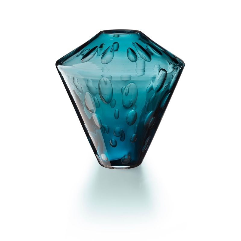 SALVIATI Vaso Millebolle Verde Pavone Medium H 28 CM / Ø 26 CM 01435