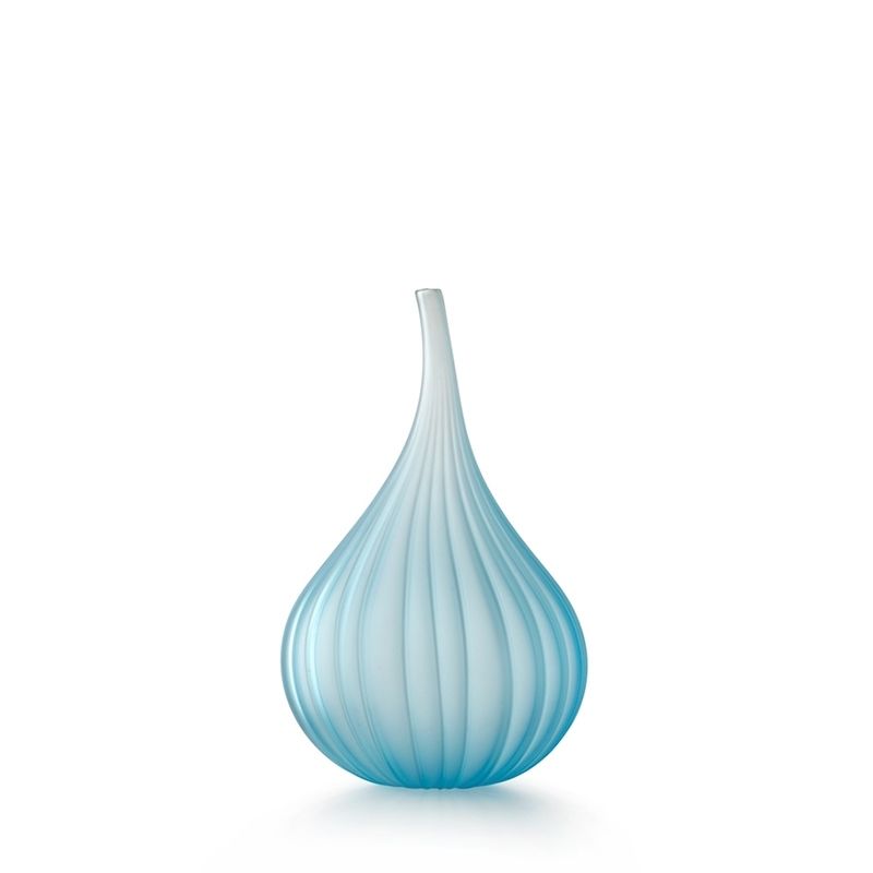 SALVIATI Vaso Drops Acquamarina Satinato Large H 37 CM / Ø 23 CM 73657
