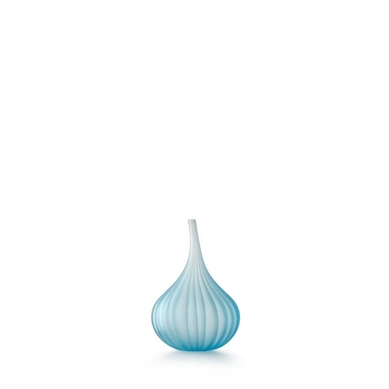 SALVIATI Vaso Drops Acquamarina Satinato Small H 19 CM / Ø 12 CM 72824