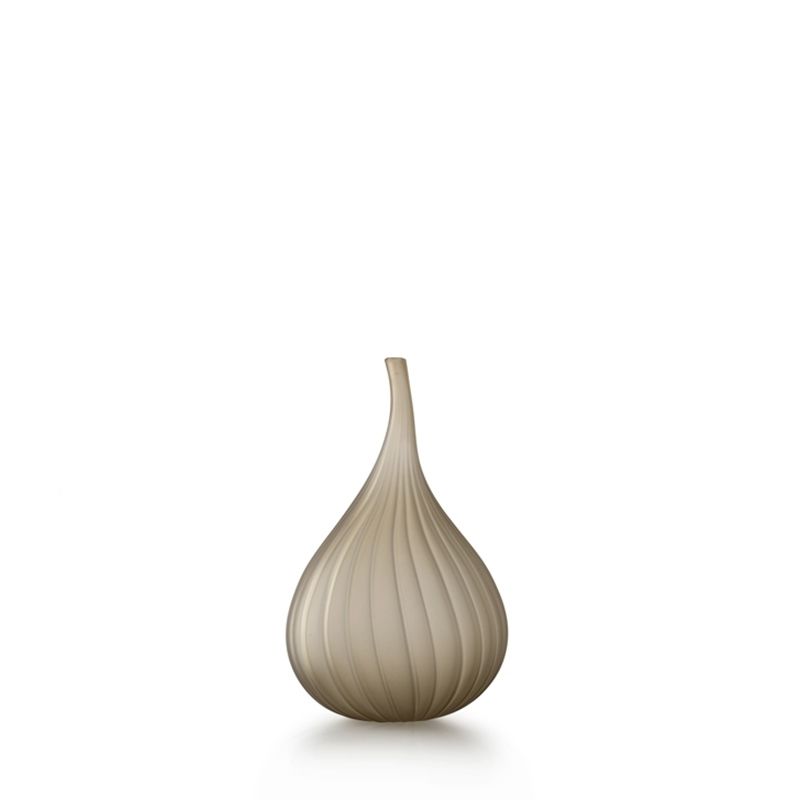SALVIATI Vaso Drops Grigio Kaiser Satinato Medium H 28 CM / Ø 15 CM 19139