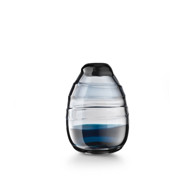 SALVIATI Vaso Sassi Grigio Acciaio Xl Medium H 30 CM / Ø 24 CM 02388