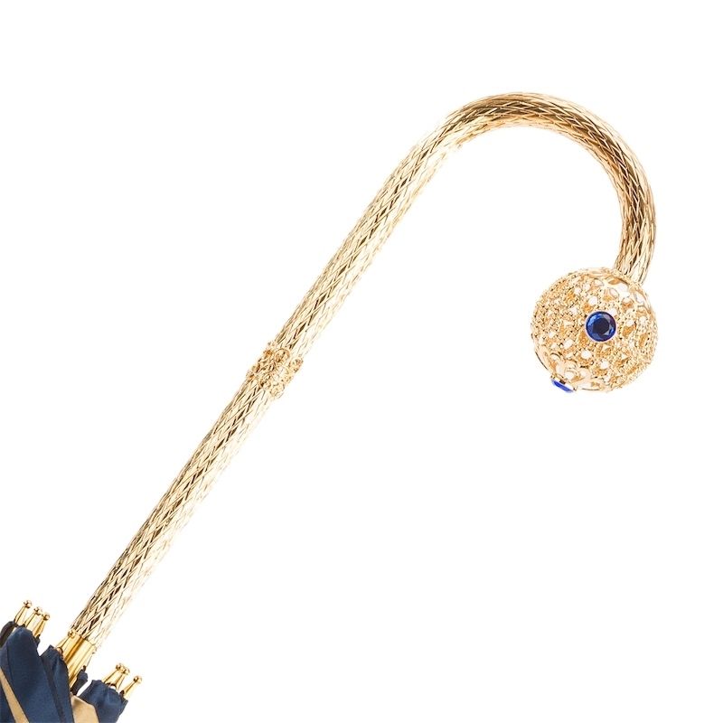 PASOTTI Ombrello Da Donna Flower Blu Interno Petali Blu  189*31*21065-13*P17