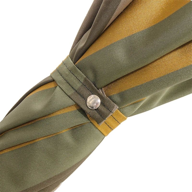 PASOTTI Ombrello Da Uomo Su Misura Righe Verde/Grigio/Senape  142*6496/16**16S